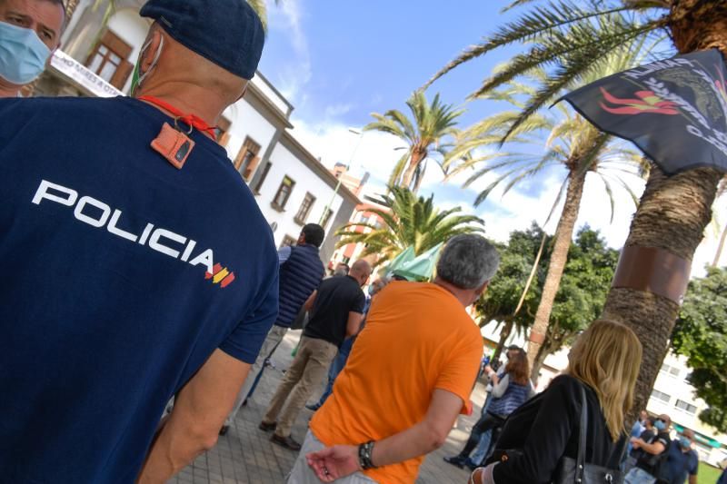 Manifestación de policías contra la reforma de la ley de seguridad