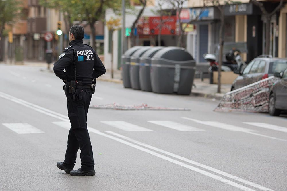 Destrozos por el temporal en Ibiza.