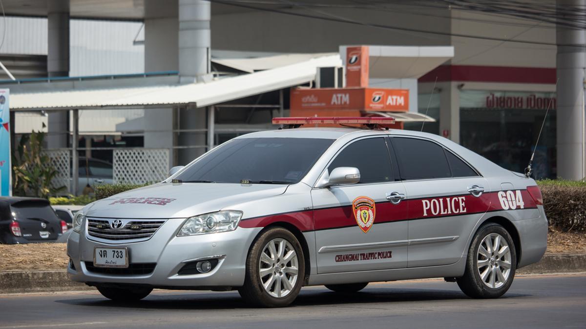Un vehículo de la policía tailandesa.
