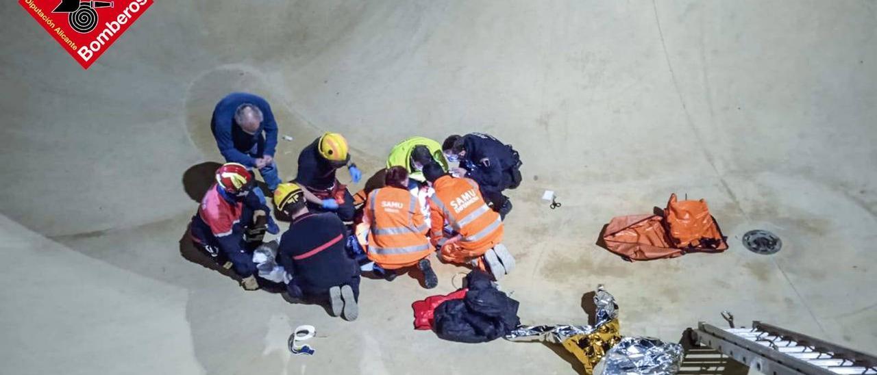 Rescate del menor en el bowl del SkatePark