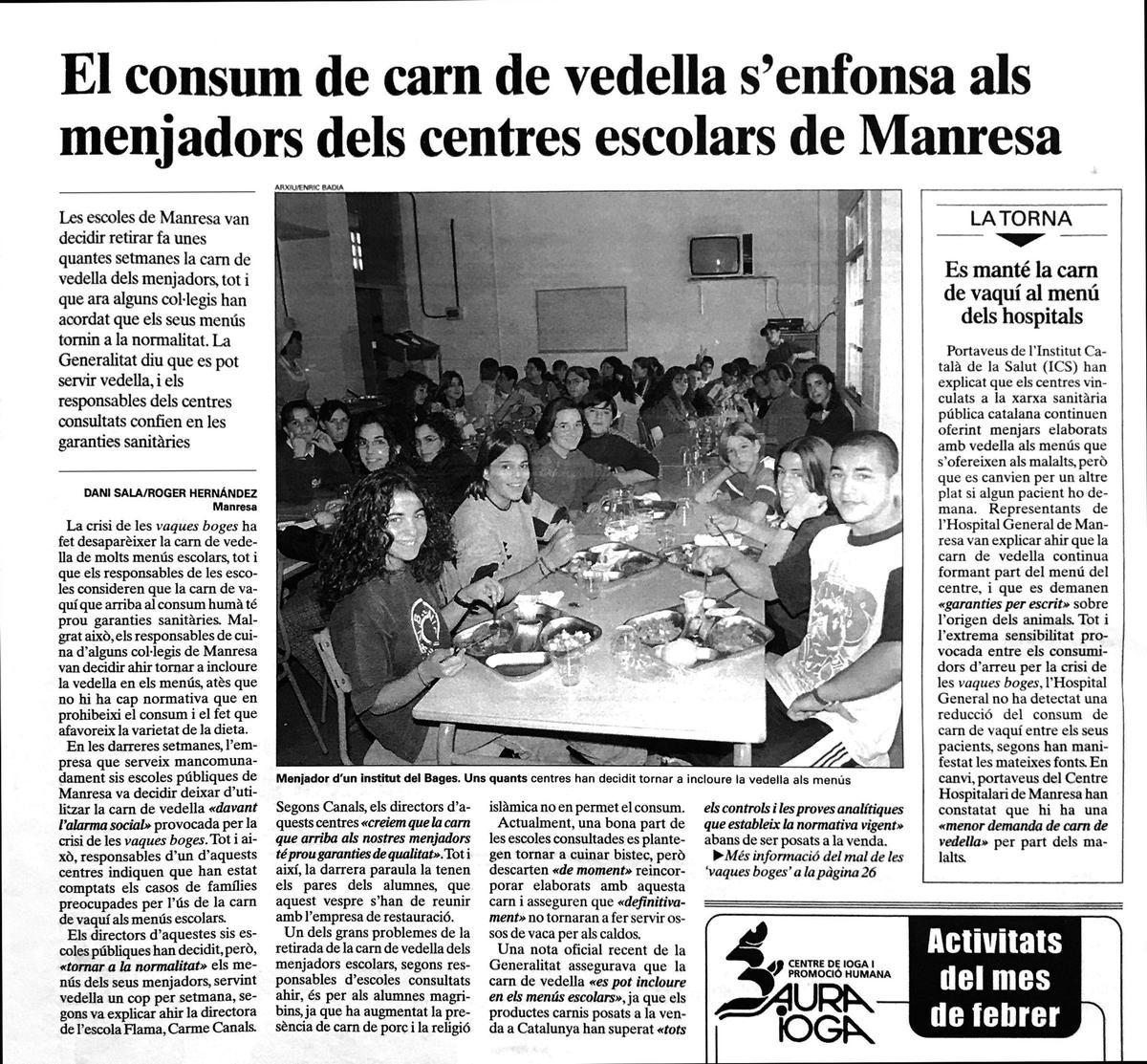 Pàgines dels primers dies de febrer del 2001