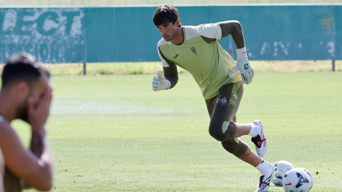 Iker Álvarez, en un entrenamiento.
