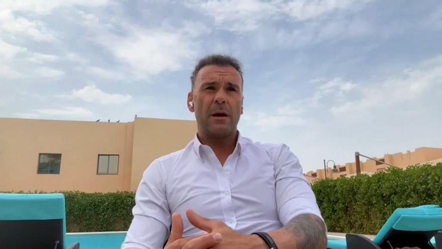 El entrenador de porteros Julen Esnaola, tranquilo en Catar