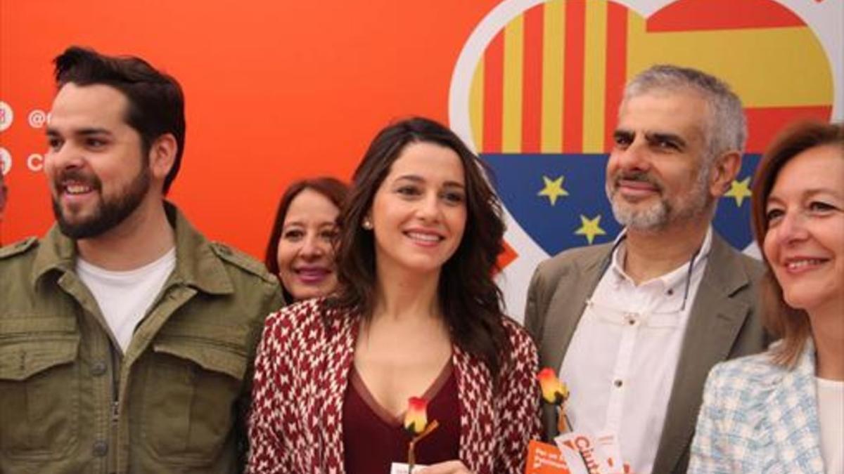 Inés Arrimadas, ayer en la 'diada'.