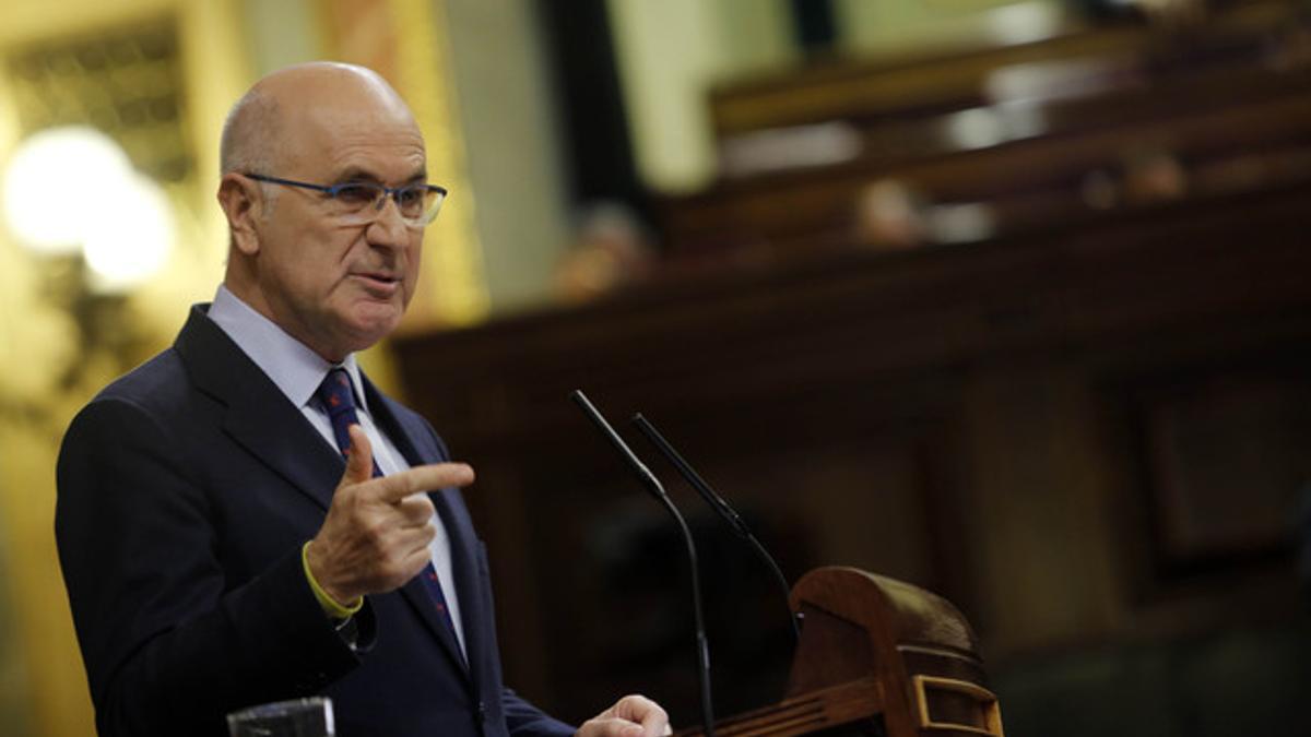 El líder de Unió, Josep Antoni Duran Lleida, en el debate del estado de la nación.