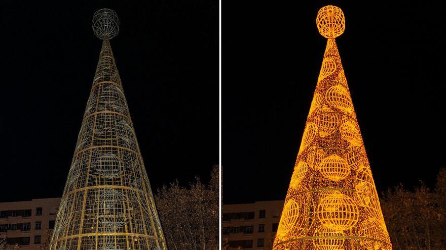 El árbol de Lotería de Navidad luce por primera vez en la sede central de Cruz Roja