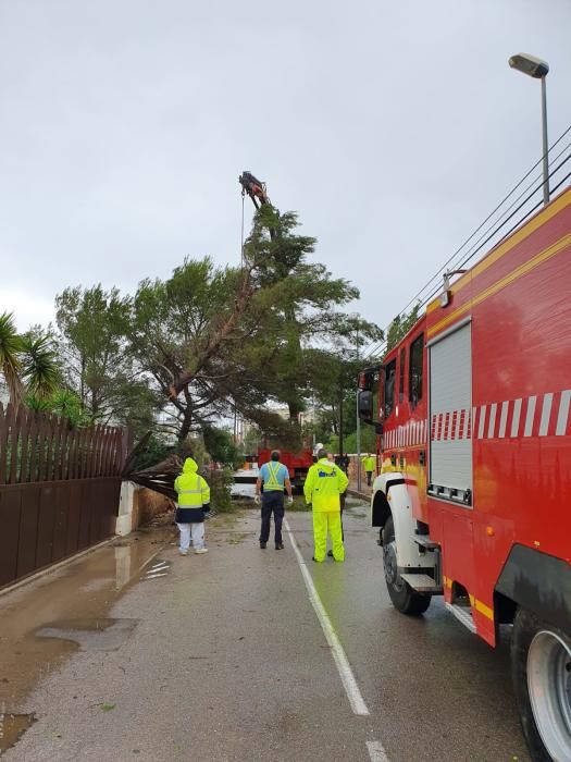 El temporal descarga sobre Ibiza y Formentera