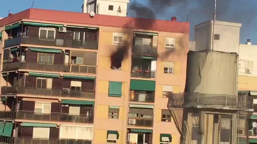 Incendio en una vivienda en Patraix