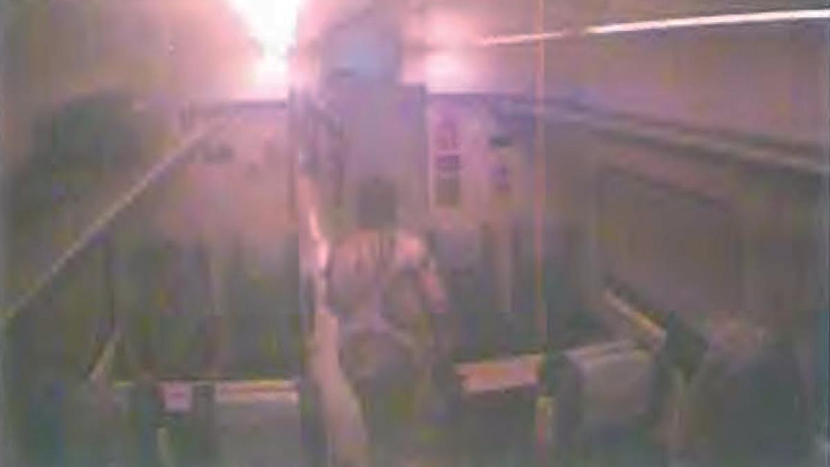 Imágenes del interior del tren que atravesó las llamas del incendio de Bejís.