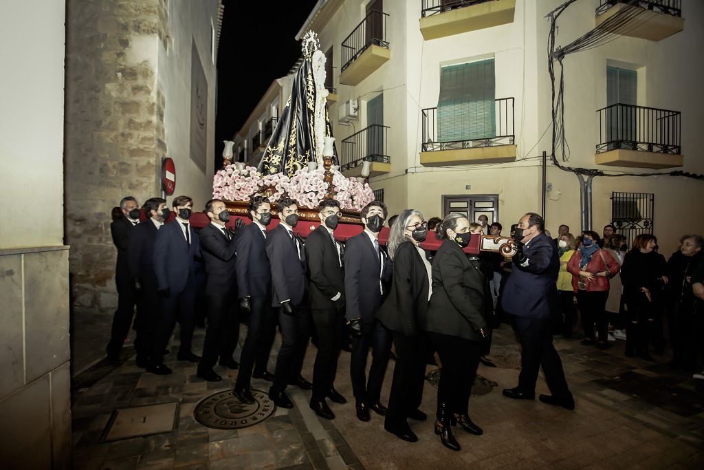 Semana Santa de Lorca 2022: Virgen de la Soledad del Paso Negro, iglesia y procesión