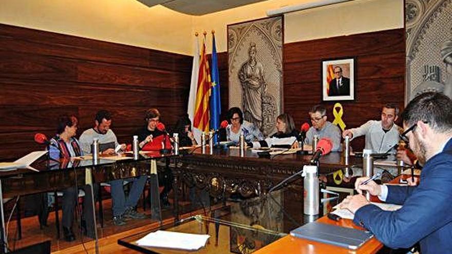 Un moment de la celebració del primer ple municipal de l&#039;any, que es va celebrar dijous passat al vespre