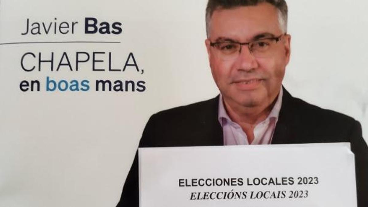 Una de las papeletas con la candidatura del PP de Vilagarcía recibida por los vecinos de Chapela.