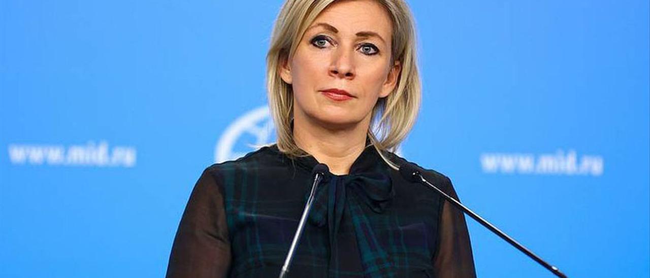 Maria Zajárova, portavoz del Ministerio de Asuntos Exteriores de Rusia.