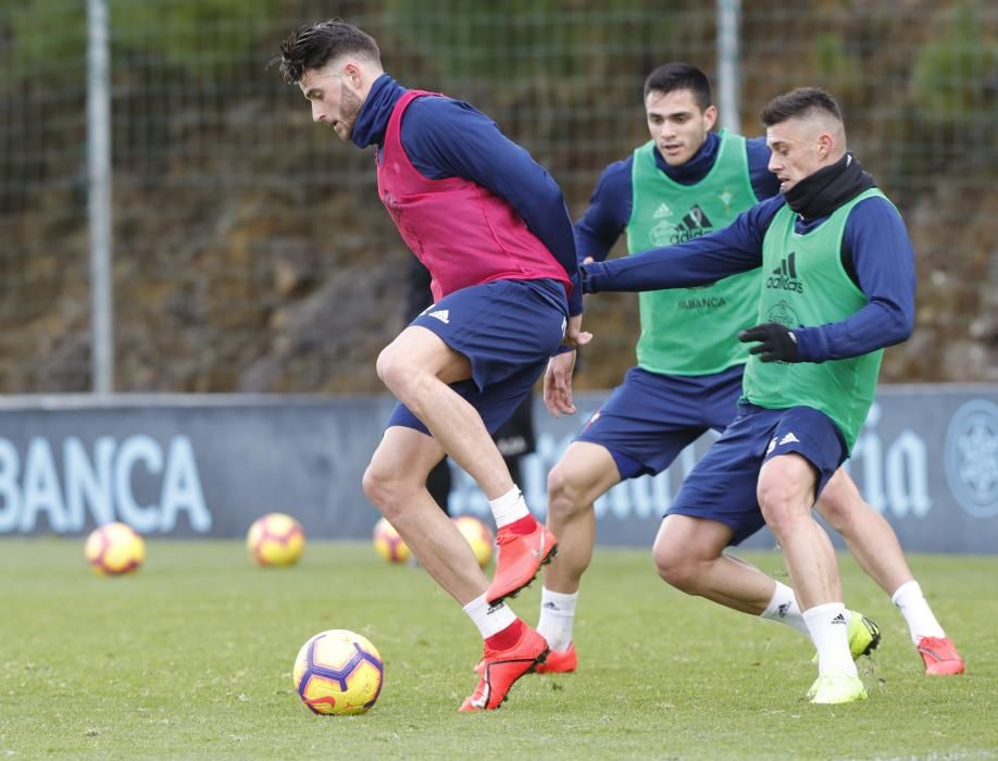 El Celta prepara en A Madroa el partido contra el Valladolid