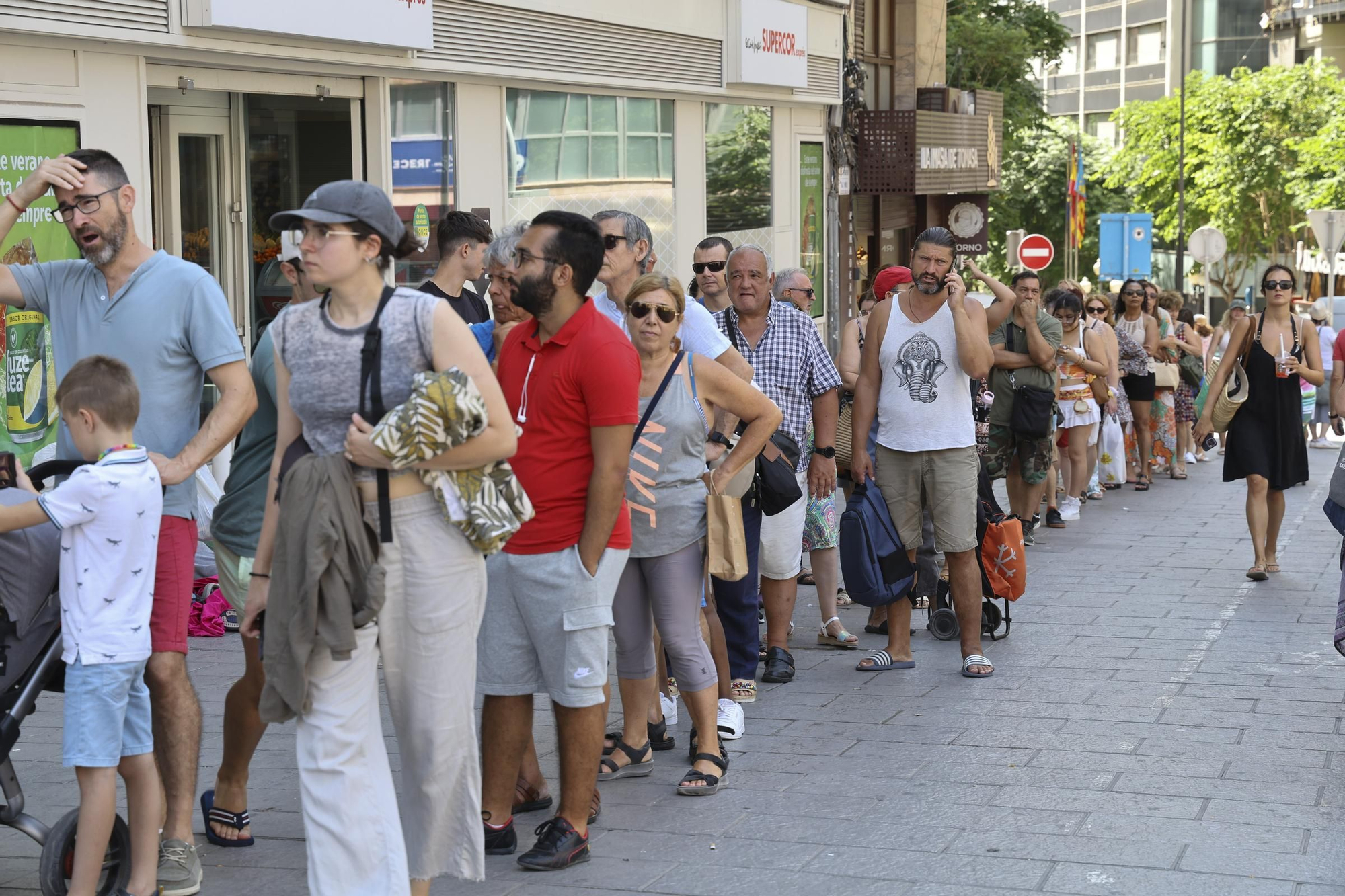Decenas de usuarios hacen cola para obtener las nuevas tarjetas del transporte público de Alicante