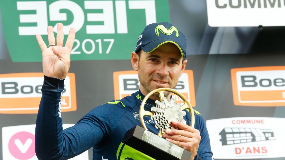 Alejandro Valverde conquistó la Lieja-Bastoña-Lieja en cuatro ocasiones