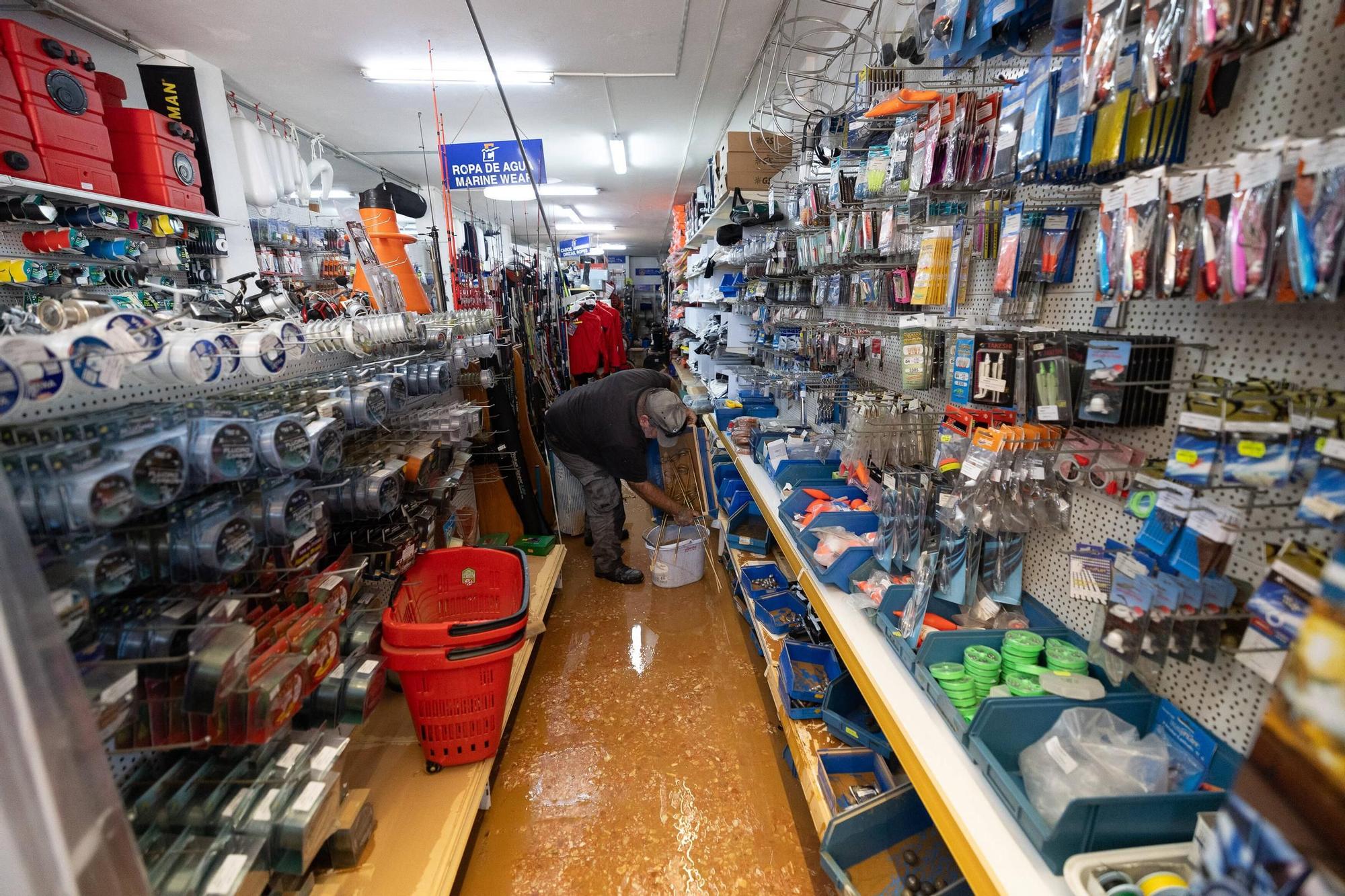 Así siguen los negocios afectados por la dana en Ibiza.