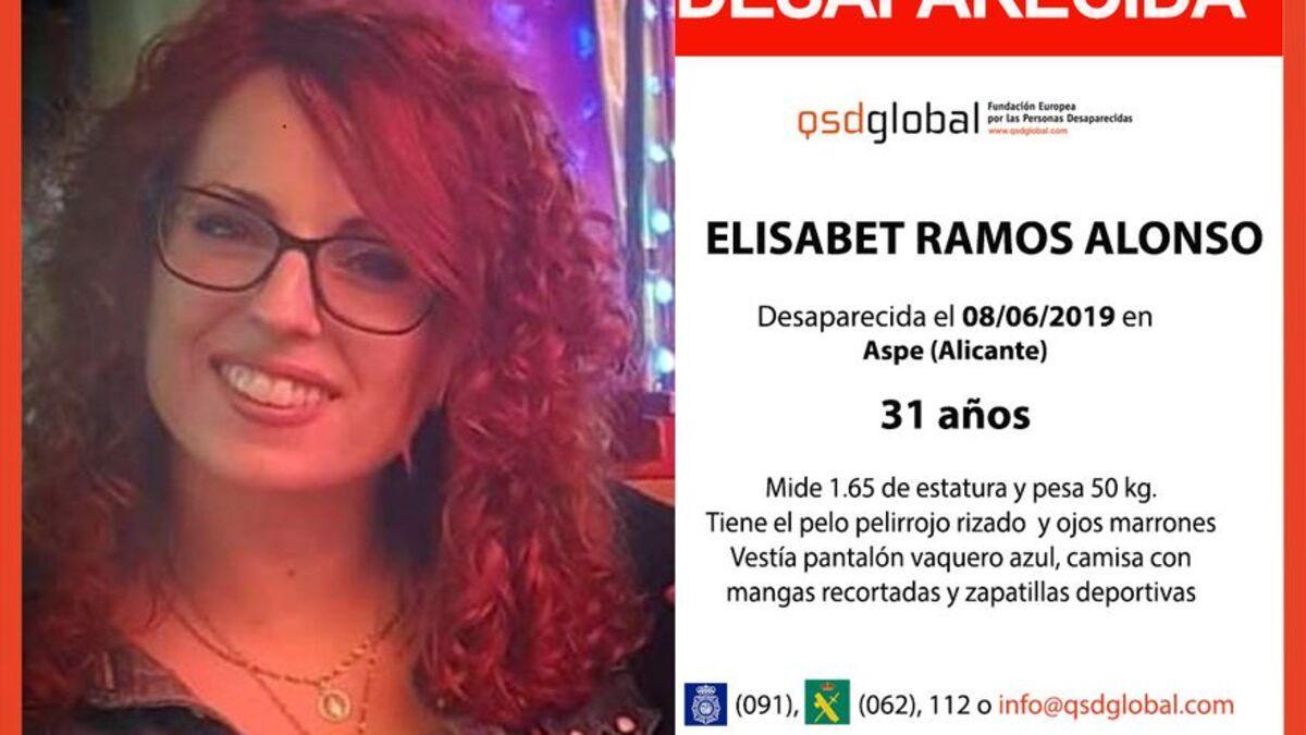 El cartel de búsqueda de Elisabet Ramos Alonso.