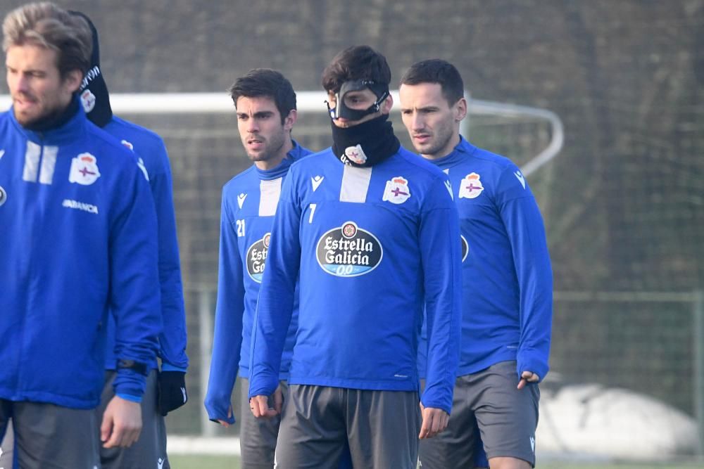 Última sesión del Dépor antes de jugar en Soria