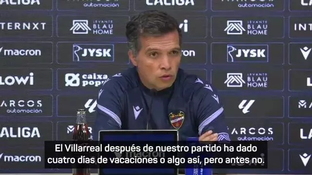 El Levante, molesto con el Villarreal: "Ha dado 4 días de vacaciones..."