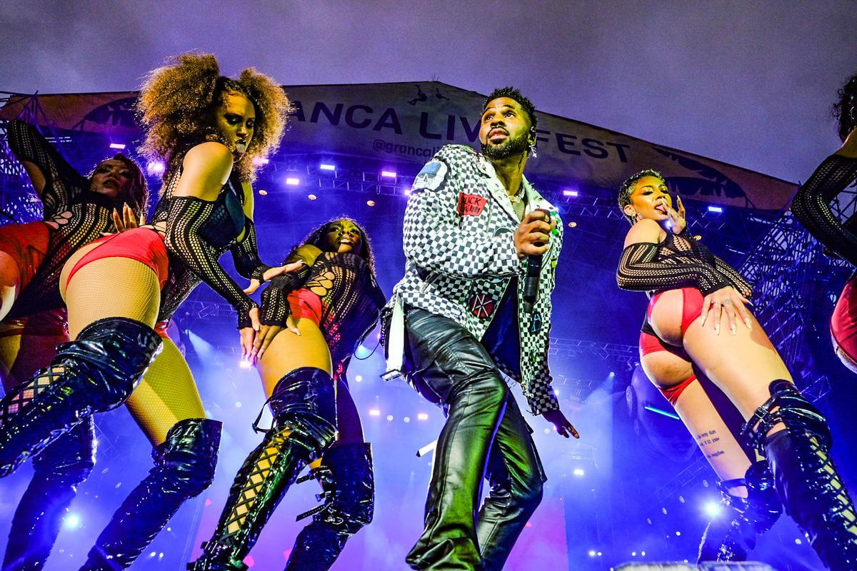 Instante durante la actuación de Jason Derulo en la primera jornada del Granca Live Fest 2025.