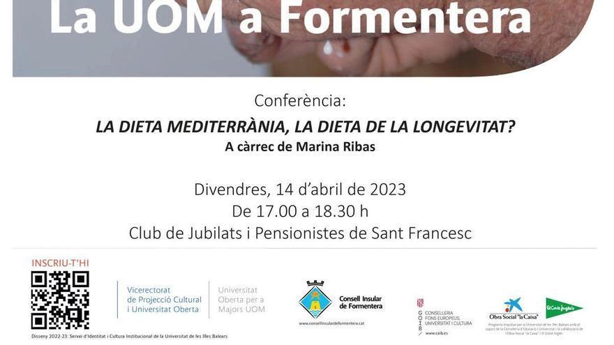 Conferencia en Formentera de la nutricionista de Ibiza Marina Ribas sobre la dieta mediterránea