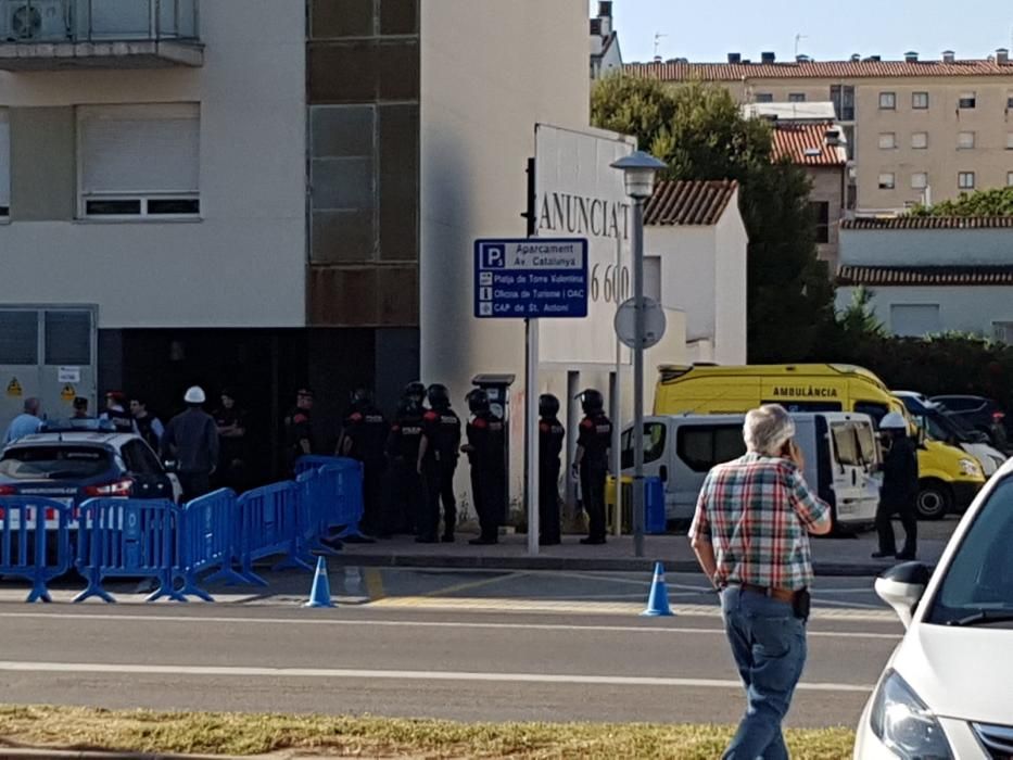 Desallotjament d'un edifici ocupat a Sant Antoni de Calonge