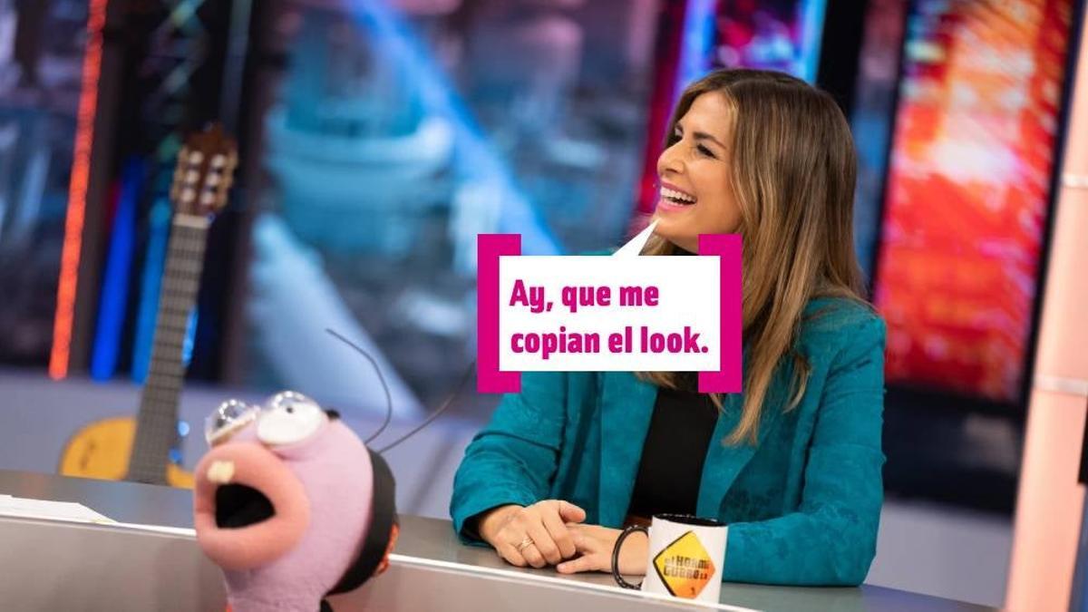 Nuria Roca en 'El hormiguero' con un look 'ZaraMango'