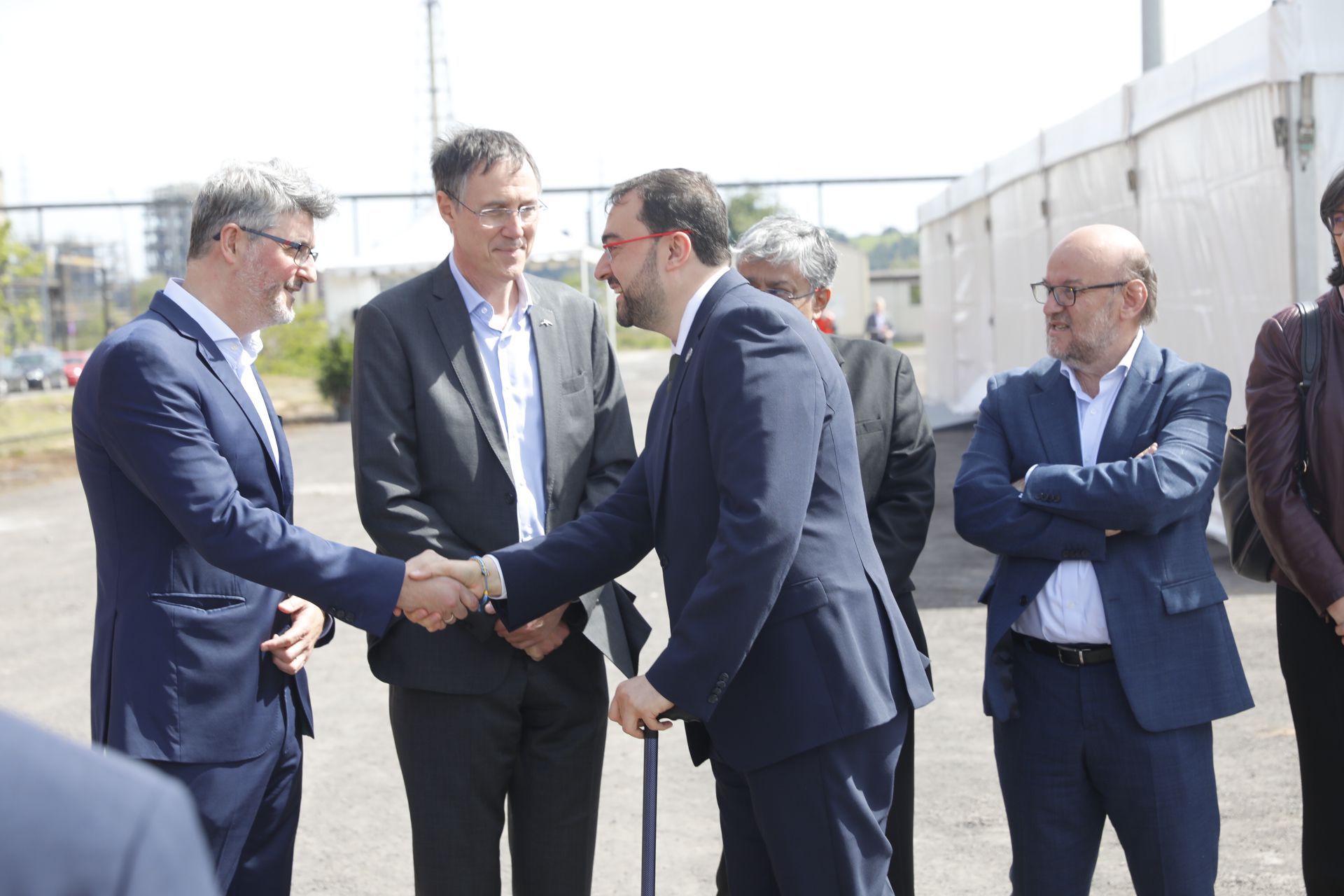 EN IMÁGENES: Así fue la inauguración de las obras para el horno eléctrico hídribido de Arcelor en Gijón