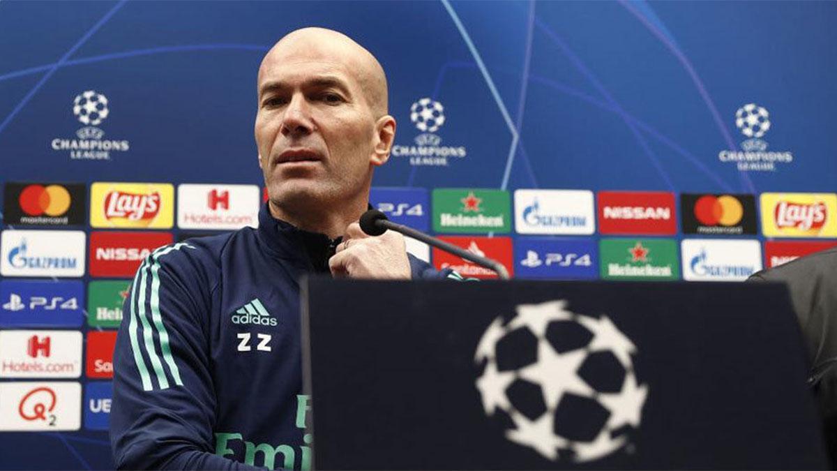 Zinedine Zidane, durante su rueda de prensa