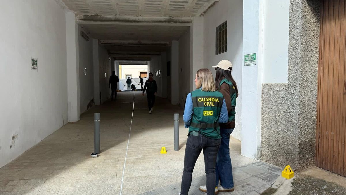 Agentes de la UCO en la reconstrucción que tuvo lugar hace unos meses