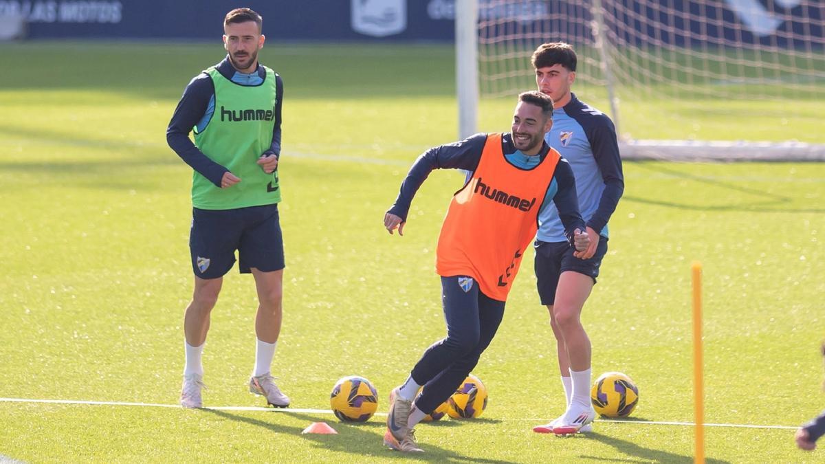 Dioni fue uno más en el último entrenamiento antes de recibir al Real Zaragoza.