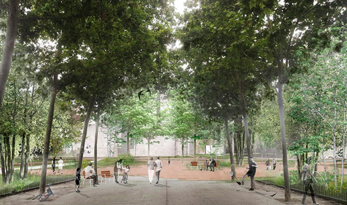 Imagen virtual de la prolongación de la rambla del Carme Esplugues