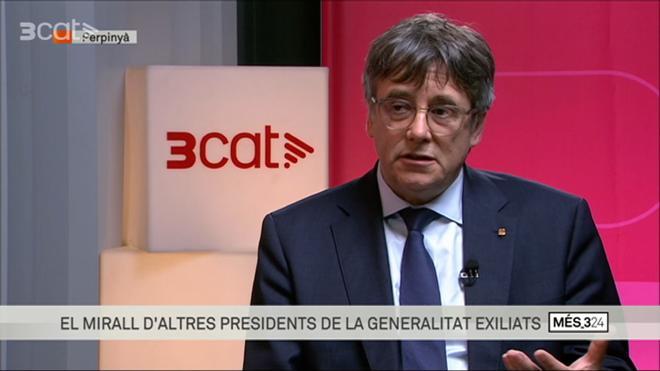 Carles Puigdemont, en ‘Més 324’, TV3.