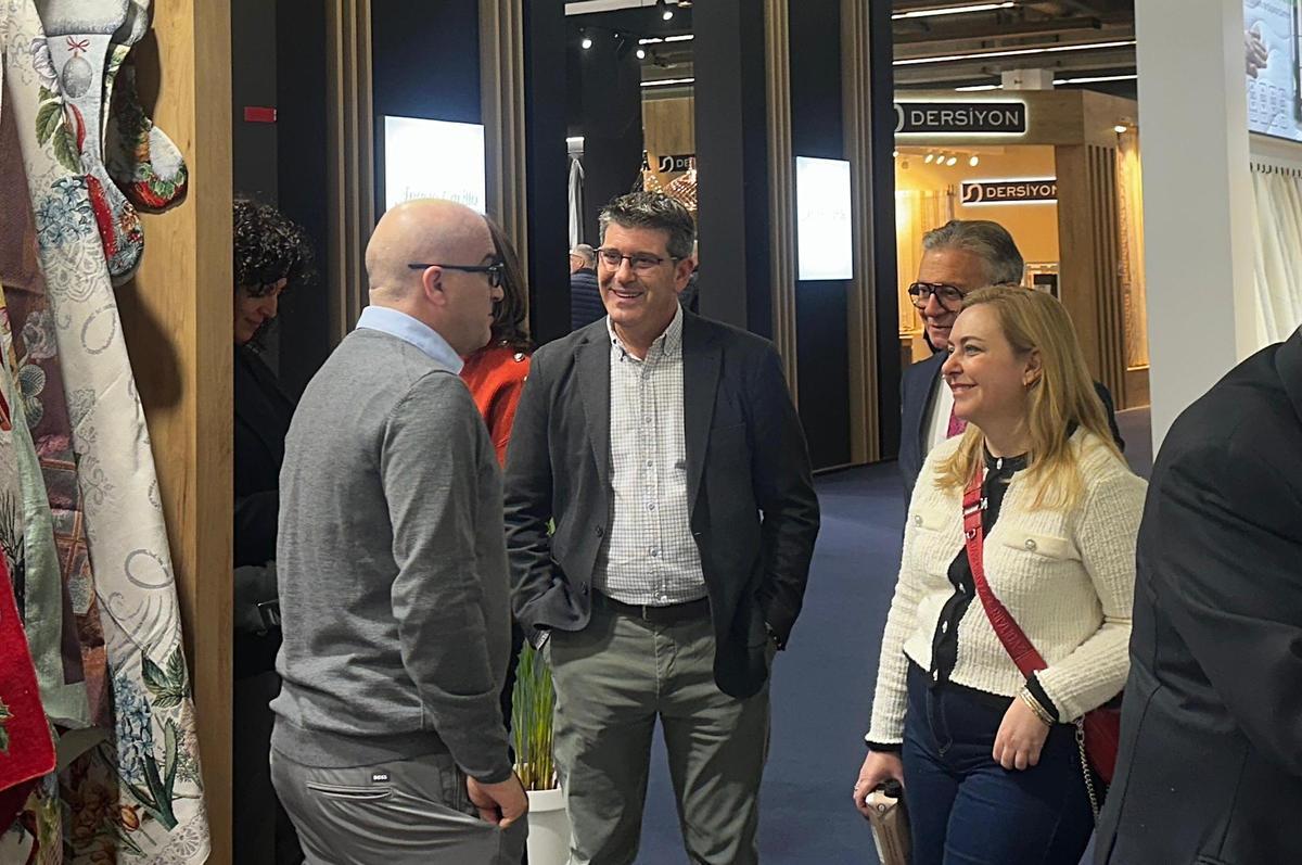 Jorge Rodríguez, Natàlia Enguix y Pepe Serna, en una edición anterior de Heimtextil.