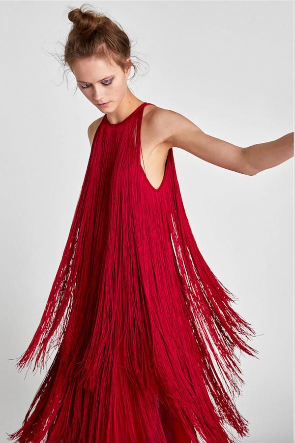 Locos por los flecos: vestido de Zara