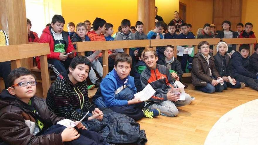 Niños participantes en la jornada de puertas abiertas del Seminario Menor.  // Iñaki Osorio