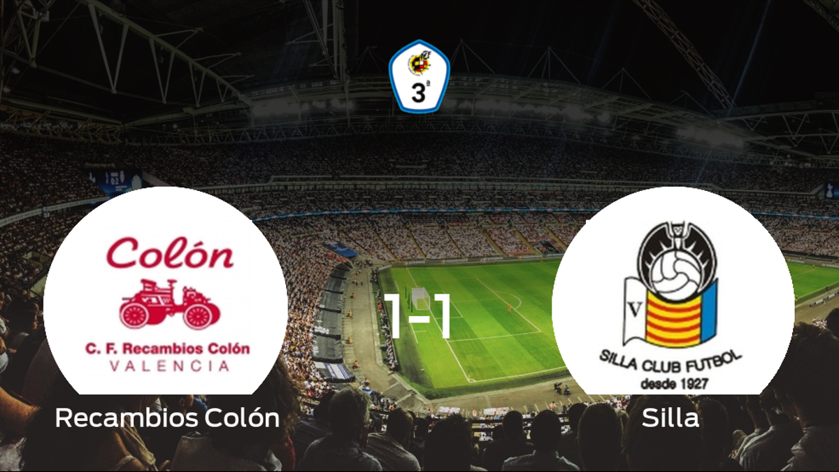 Reparto de puntos entre el Recambios Colón y el Silla CF (1-1)