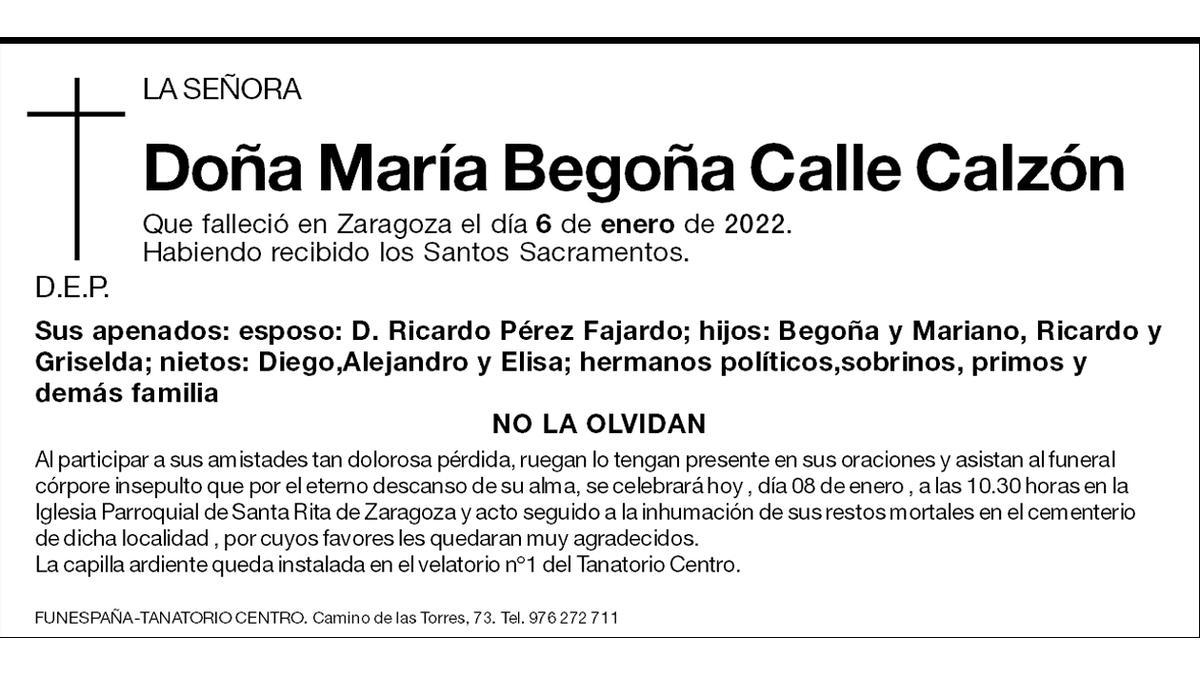 María Begoña Calle Calzón