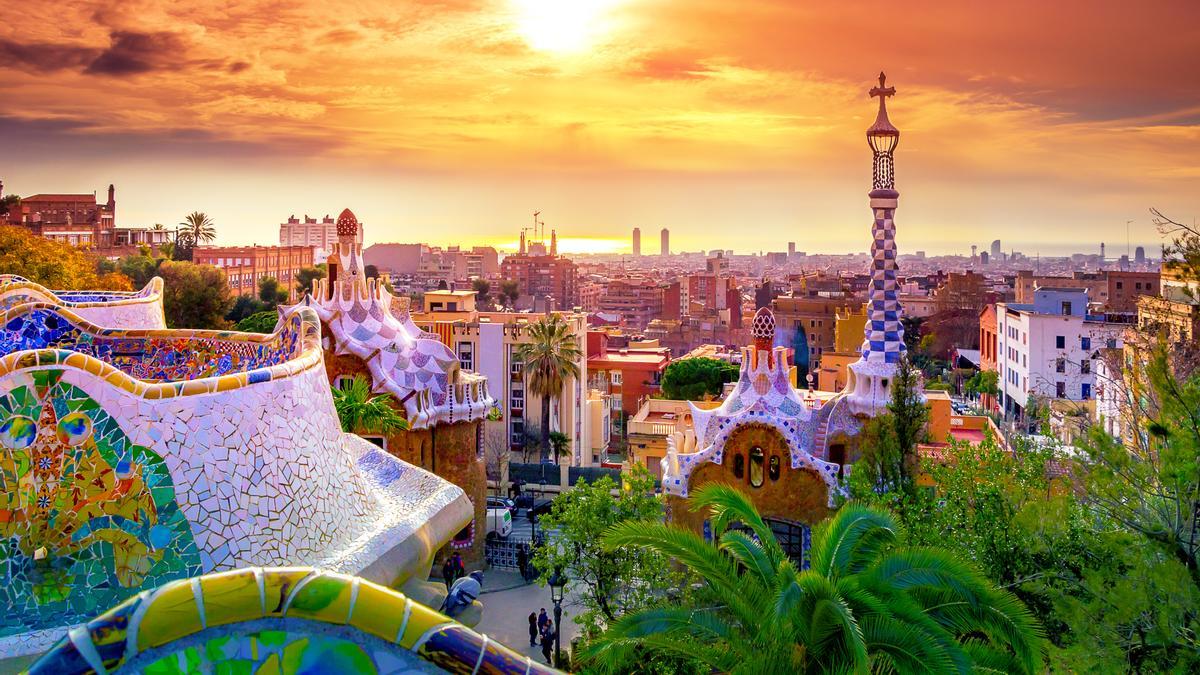 Parque Guell, Barcelona, obra de Gaudí.