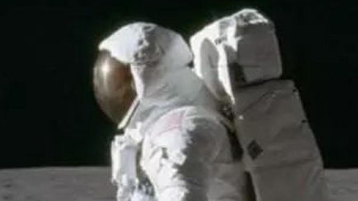 Edwin Aldrin Jr., de l’Apollo 11, durant el primer allunatge. | NASA