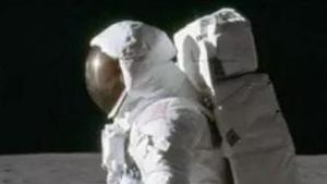 Edwin Aldrin Jr., de l’Apollo 11, durant el primer allunatge. | NASA