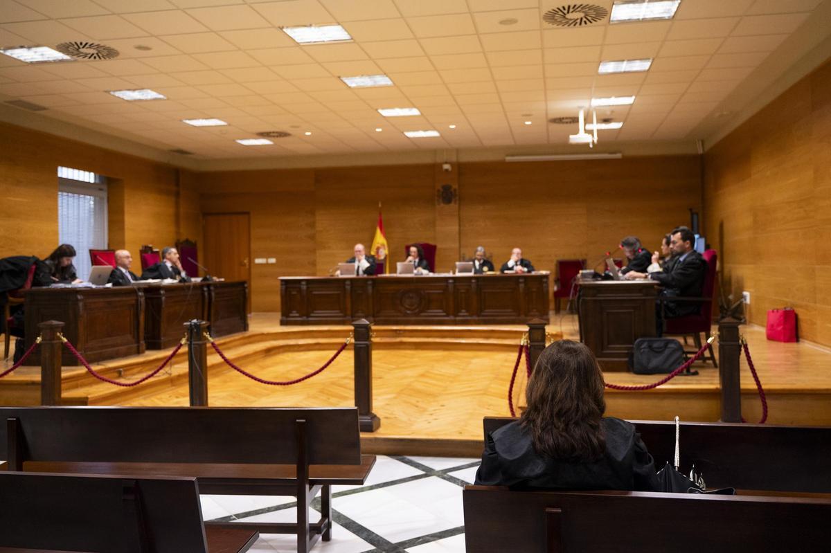 Un momento del juicio, ete viernes en el Tribunal Superior de Justicia de Extremadura.