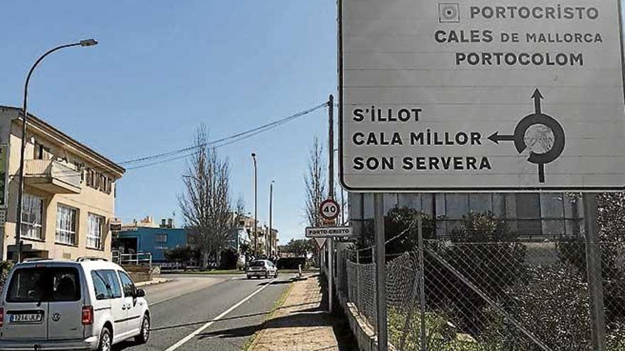 Entrada a la localidad de Porto Cristo desde Manacor.