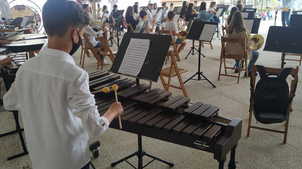 El espectáculo musical ofrecido en Meaño.