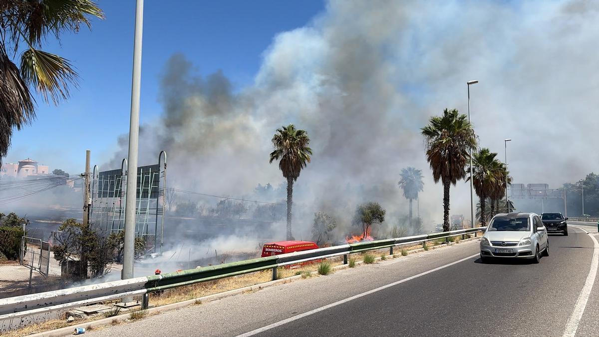 Imagen del incendio de Estepona.