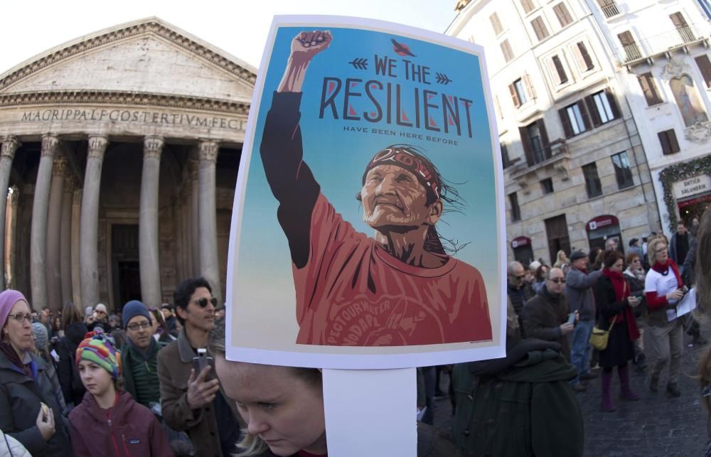 Protestas contra Donald Trump en Roma