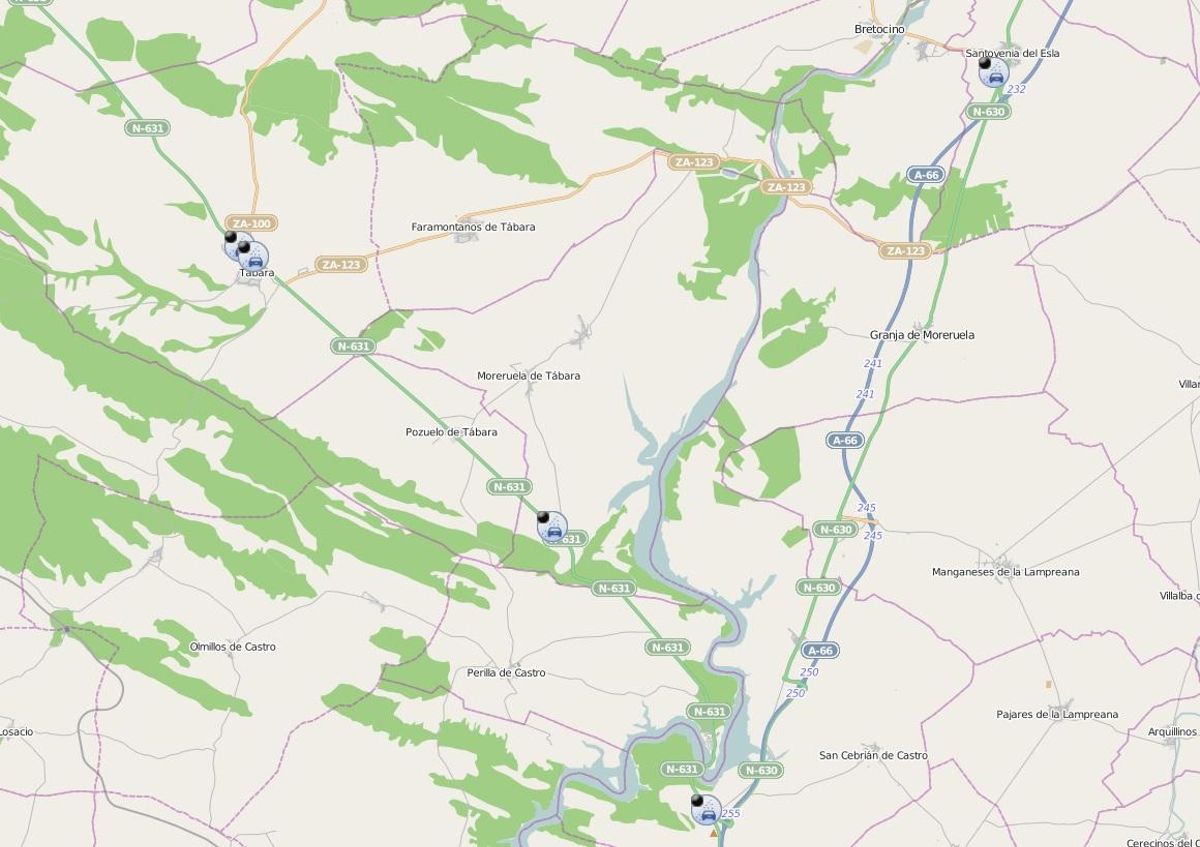 Carreteras afectadas por el humo del incendio de Villaseco.