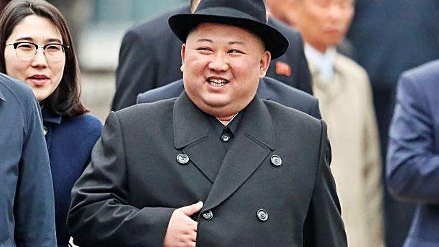 El líder nord-coreà, Kim Jong-un, ahir a Vladivostok