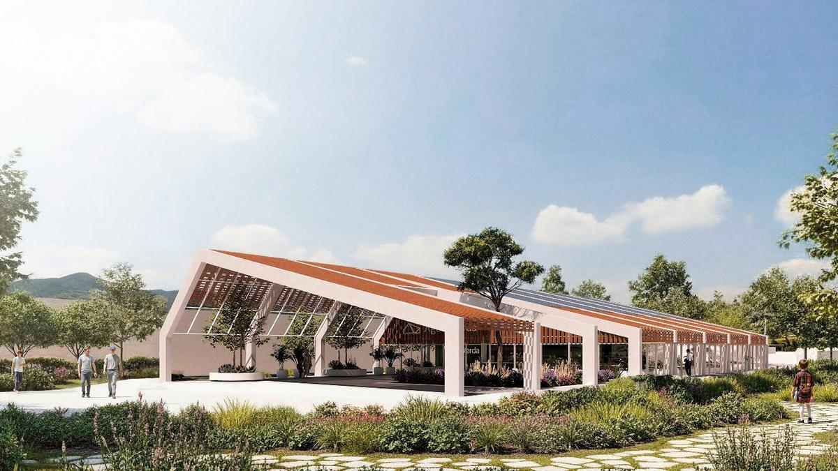 Recreació digital de l'aspecte que tindrà l'Hivernacle cultural del Parc Central d'Igualada